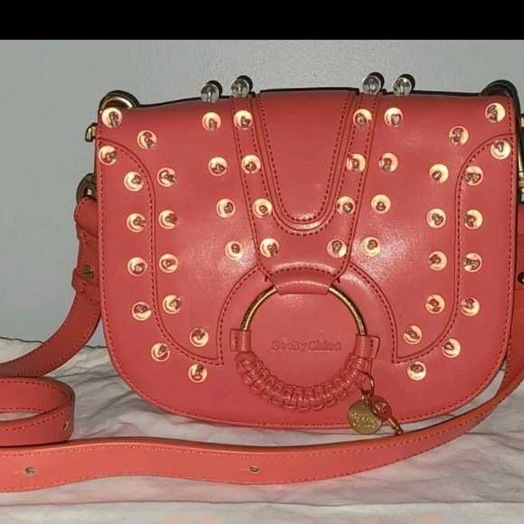 See By Chloe Coral Studded Crossbody Bag - Picture 2 of 6